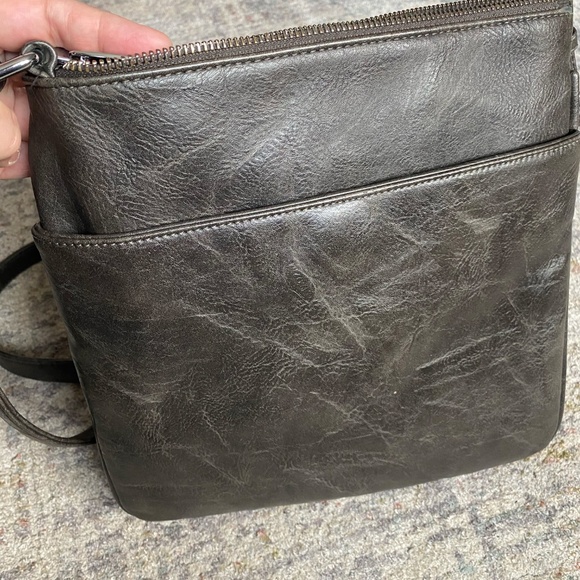 Espe grey crossbody bag/purse vegan leather - Picture 9 of 10